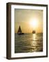 Sailboats at Sunset, Key West, Florida, United States of America, North America-Robert Harding-Framed Photographic Print