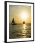 Sailboats at Sunset, Key West, Florida, United States of America, North America-Robert Harding-Framed Photographic Print