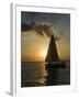 Sailboats at Sunset, Key West, Florida, United States of America, North America-Robert Harding-Framed Photographic Print