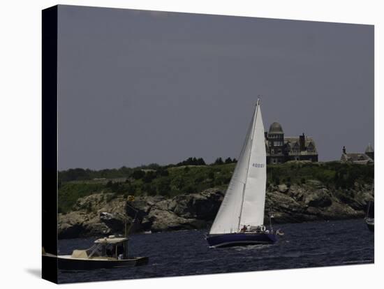 Sailboats by Coast, Ticonderoga Race-Michael Brown-Stretched Canvas