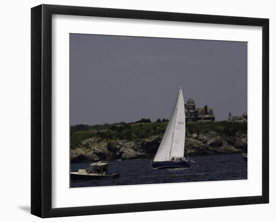 Sailboats by Coast, Ticonderoga Race-Michael Brown-Framed Photographic Print