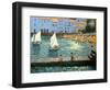 Sailboats, Cadaques, Costa Brava-Andrew Macara-Framed Premium Giclee Print