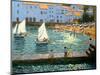 Sailboats, Cadaques, Costa Brava-Andrew Macara-Mounted Premium Giclee Print