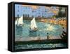 Sailboats, Cadaques, Costa Brava-Andrew Macara-Framed Stretched Canvas