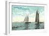 Sailboats, Chebeague Island, Maine-null-Framed Art Print