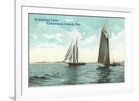 Sailboats, Chebeague Island, Maine-null-Framed Art Print