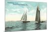 Sailboats, Chebeague Island, Maine-null-Mounted Art Print