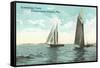 Sailboats, Chebeague Island, Maine-null-Framed Stretched Canvas