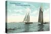 Sailboats, Chebeague Island, Maine-null-Stretched Canvas