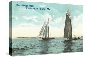 Sailboats, Chebeague Island, Maine-null-Stretched Canvas