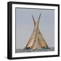 Sailboats Competing in the 12-Metre Class Championship, Newport, Rhode Island, USA-null-Framed Photographic Print