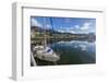 Sailboats Docked Along the Small Boat Harbor in Ushuaia, Argentina, South America-Michael Nolan-Framed Photographic Print