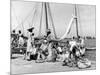 Sailboats Docked at Eleuthera, Bahamas, C.1955-null-Mounted Photographic Print