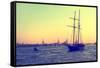 Sailboats - East River - Manhattan - New York - United States-Philippe Hugonnard-Framed Stretched Canvas