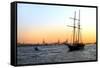 Sailboats - East River - Sunset - Manhattan - New York - United States-Philippe Hugonnard-Framed Stretched Canvas