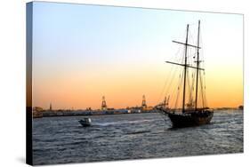 Sailboats - East River - Sunset - Manhattan - New York - United States-Philippe Hugonnard-Stretched Canvas