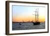 Sailboats - East River - Sunset - Manhattan - New York - United States-Philippe Hugonnard-Framed Photographic Print