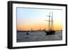 Sailboats - East River - Sunset - Manhattan - New York - United States-Philippe Hugonnard-Framed Photographic Print