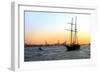 Sailboats - East River - Sunset - Manhattan - New York - United States-Philippe Hugonnard-Framed Photographic Print