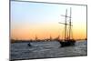 Sailboats - East River - Sunset - Manhattan - New York - United States-Philippe Hugonnard-Mounted Photographic Print