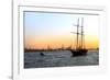 Sailboats - East River - Sunset - Manhattan - New York - United States-Philippe Hugonnard-Framed Photographic Print