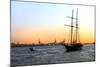 Sailboats - East River - Sunset - Manhattan - New York - United States-Philippe Hugonnard-Mounted Photographic Print