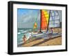 Sailboats, Garrucha, Spain-Andrew Macara-Framed Giclee Print