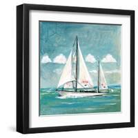 Sailboats II-Gregory Gorham-Framed Art Print