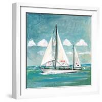 Sailboats II-Gregory Gorham-Framed Art Print