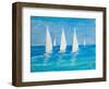 Sailboats II-Julie DeRice-Framed Art Print