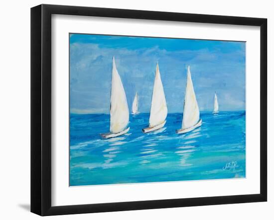 Sailboats II-Julie DeRice-Framed Art Print
