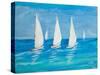 Sailboats II-Julie DeRice-Stretched Canvas