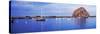 Sailboats in an ocean, Morro Bay, San Luis Obispo County, California, USA-null-Stretched Canvas
