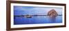 Sailboats in an ocean, Morro Bay, San Luis Obispo County, California, USA-null-Framed Photographic Print