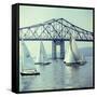 Sailboats in Front of the Central Part of the Tappan Zee Bridge over the Hudson River-Andreas Feininger-Framed Stretched Canvas