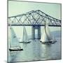 Sailboats in Front of the Central Part of the Tappan Zee Bridge over the Hudson River-Andreas Feininger-Mounted Photographic Print