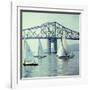 Sailboats in Front of the Central Part of the Tappan Zee Bridge over the Hudson River-Andreas Feininger-Framed Photographic Print