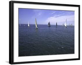 Sailboats in Ocean, Ticonderoga Race-Michael Brown-Framed Photographic Print