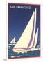 Sailboats in San Francisco Bay-null-Framed Art Print