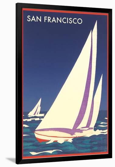 Sailboats in San Francisco Bay-null-Framed Art Print