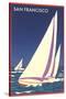 Sailboats in San Francisco Bay-null-Stretched Canvas