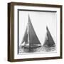 Sailboats in the America's Cup, 1934-Edwin Levick-Framed Art Print