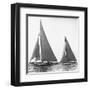 Sailboats in the America's Cup, 1934-Edwin Levick-Framed Art Print