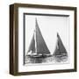 Sailboats in the America's Cup, 1934-Edwin Levick-Framed Art Print