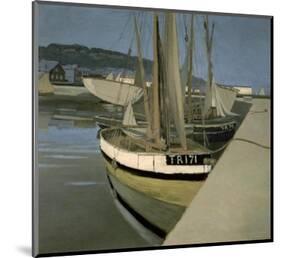 Sailboats in the Bay of Tregastel-Félix Vallotton-Mounted Art Print