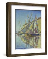 Sailboats in the Harbour of St.Tropez, 1893-Paul Signac-Framed Giclee Print