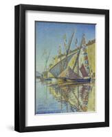 Sailboats in the Harbour of St.Tropez, 1893-Paul Signac-Framed Giclee Print