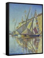 Sailboats in the Harbour of St.Tropez, 1893-Paul Signac-Framed Stretched Canvas