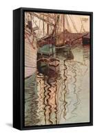 Sailboats In Wollenbewegten Water-Egon Schiele-Framed Stretched Canvas