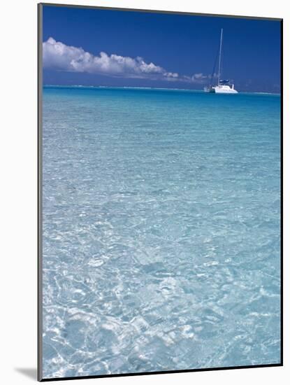 Sailboats Inside the Lagoon of Bora Bora, French Polynesia-Michele Falzone-Mounted Photographic Print